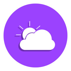 cloudy badge icon. Simple glyph, flat vector of web icons for ui and ux, website or mobile application