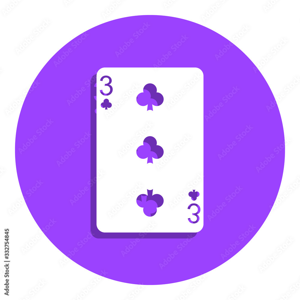 Poster clubs cards three badge icon. simple glyph, flat vector of web icons for ui and ux, website or mobil