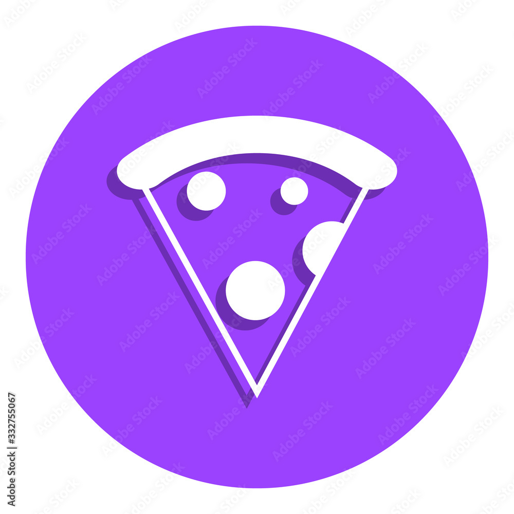 Poster pizza badge icon. simple glyph, flat vector of web icons for ui and ux, website or mobile applicatio