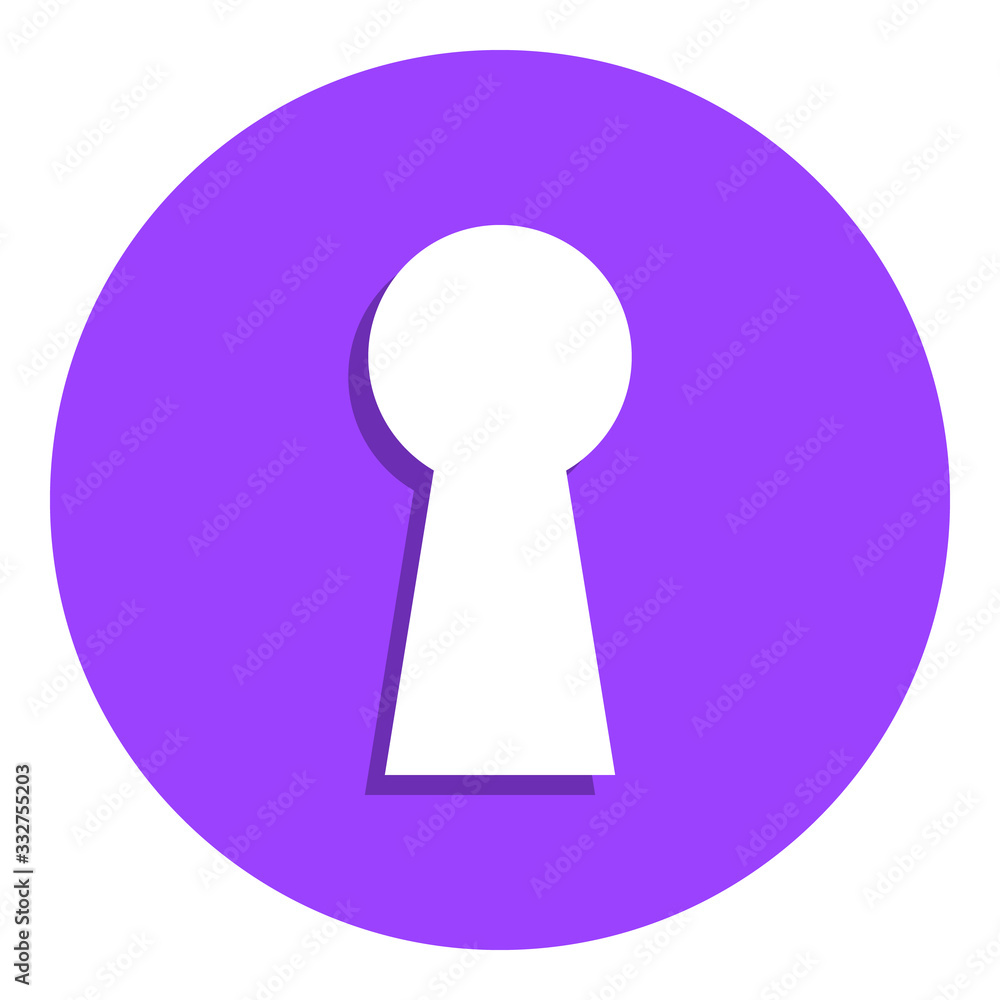 Poster keyhole badge icon. simple glyph, flat vector of web icons for ui and ux, website or mobile applicat