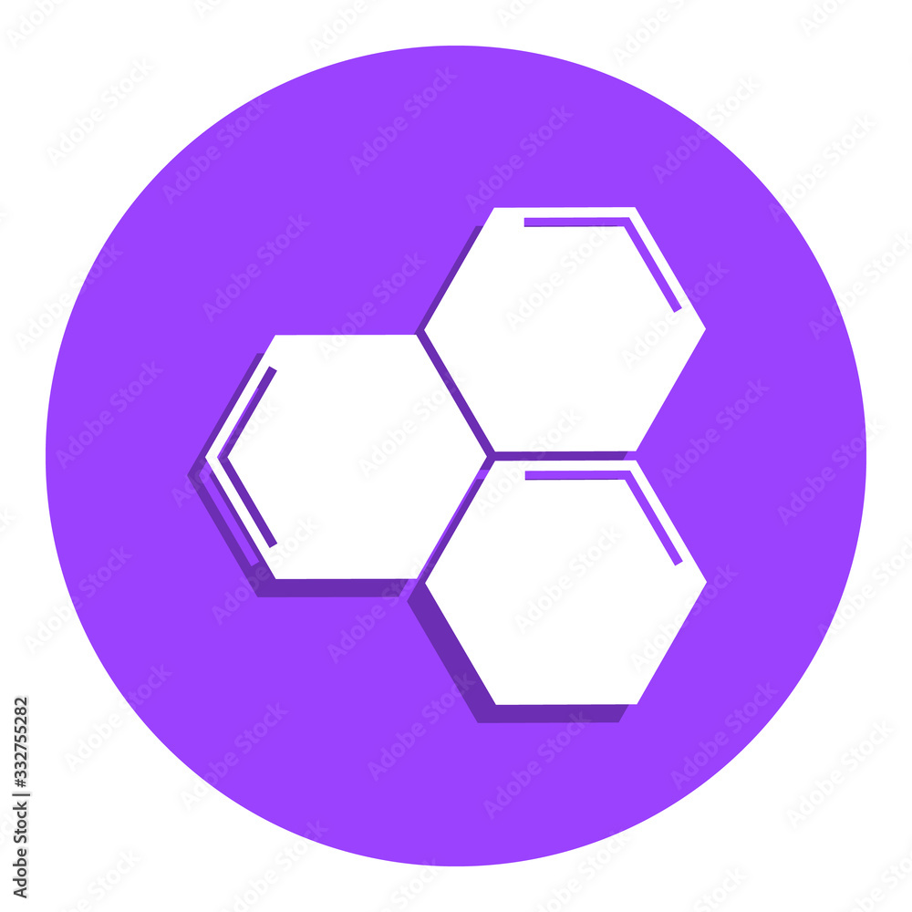 Poster honeycomb badge icon. simple glyph, flat vector of web icons for ui and ux, website or mobile applic