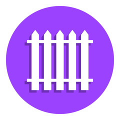 Fence badge icon. Simple glyph, flat vector of web icons for ui and ux, website or mobile application