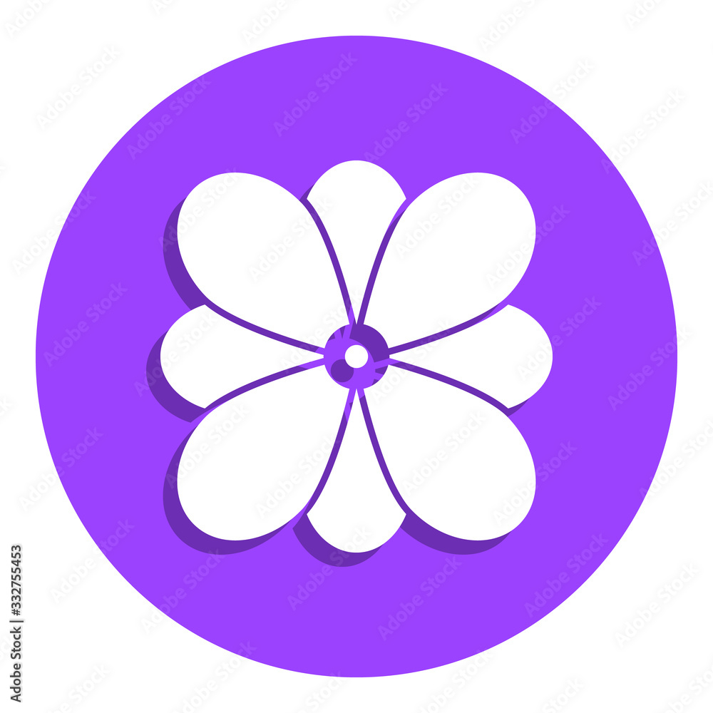 Poster flower badge icon. simple glyph, flat vector of web icons for ui and ux, website or mobile applicati