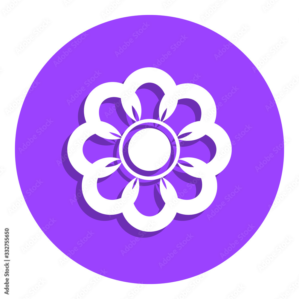 Poster flower badge icon. simple glyph, flat vector of web icons for ui and ux, website or mobile applicati