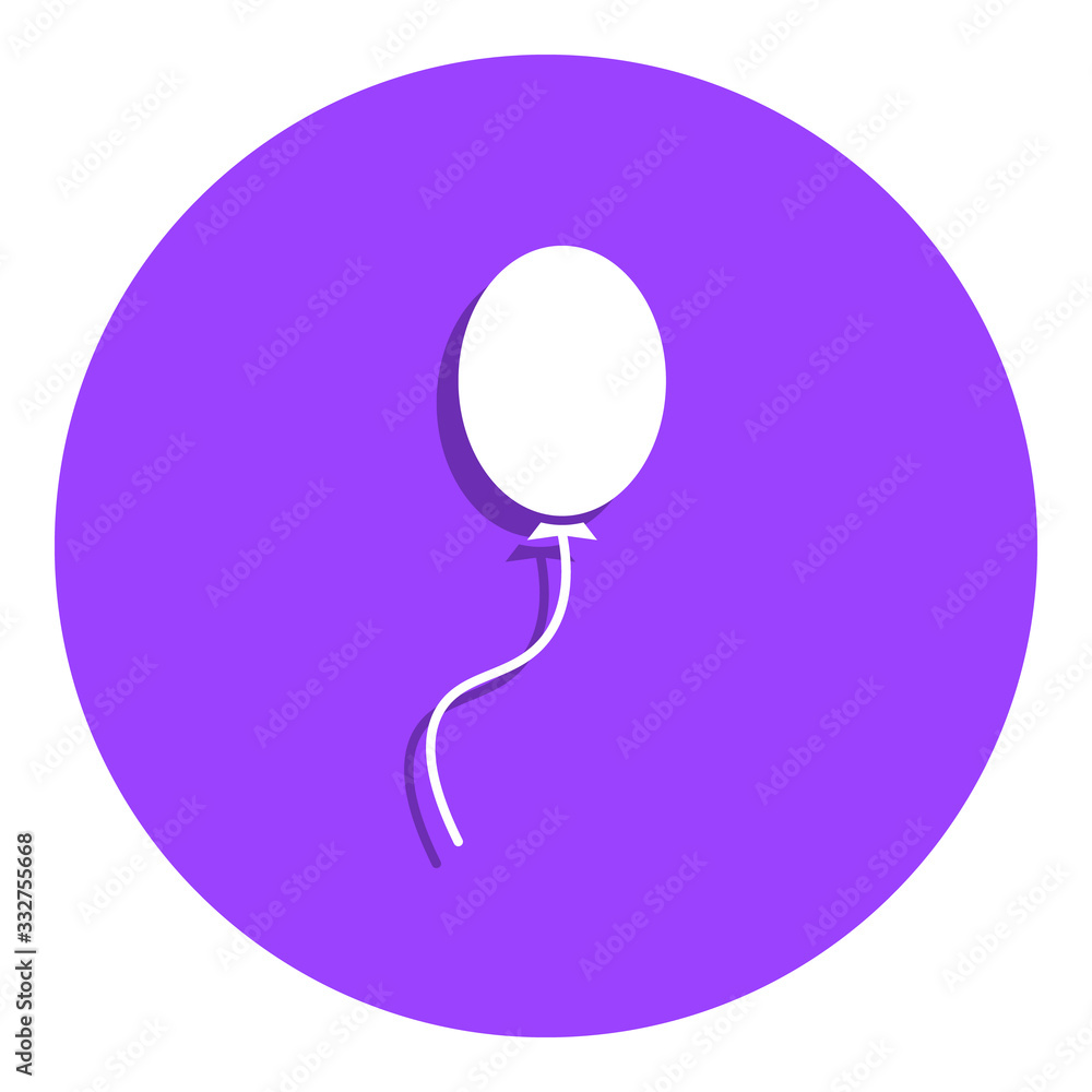 Poster balloon badge icon. simple glyph, flat vector of web icons for ui and ux, website or mobile applicat