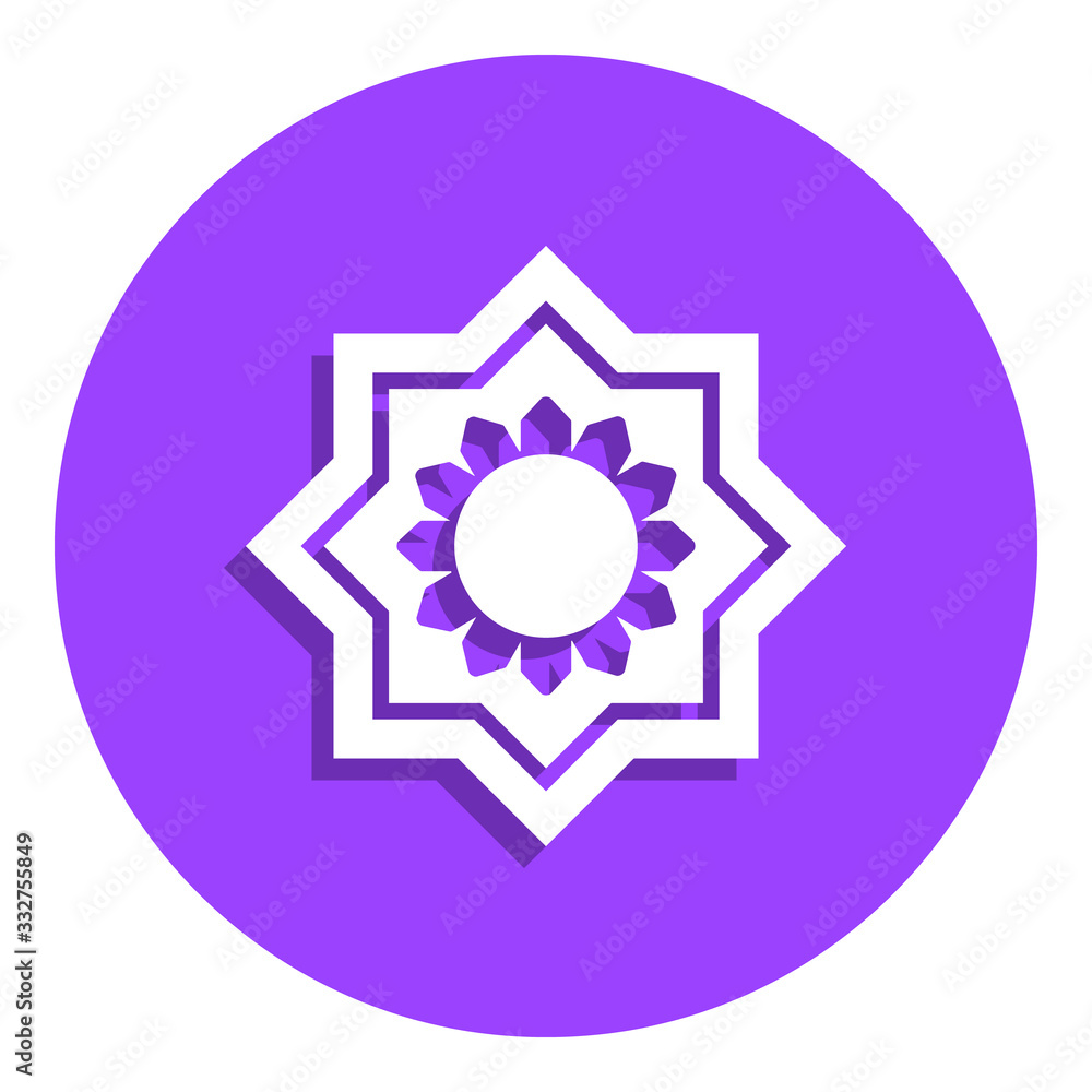 Poster eight point star badge icon. simple glyph, flat vector of web icons for ui and ux, website or mobile