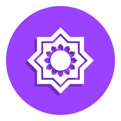 Eight point star badge icon. Simple glyph, flat vector of web icons for ui and ux, website or mobile application