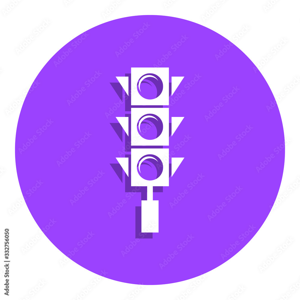 Poster traffic light badge icon. simple glyph, flat vector of web icons for ui and ux, website or mobile ap