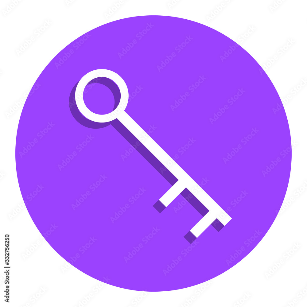 Poster key badge icon. simple glyph, flat vector of web icons for ui and ux, website or mobile application