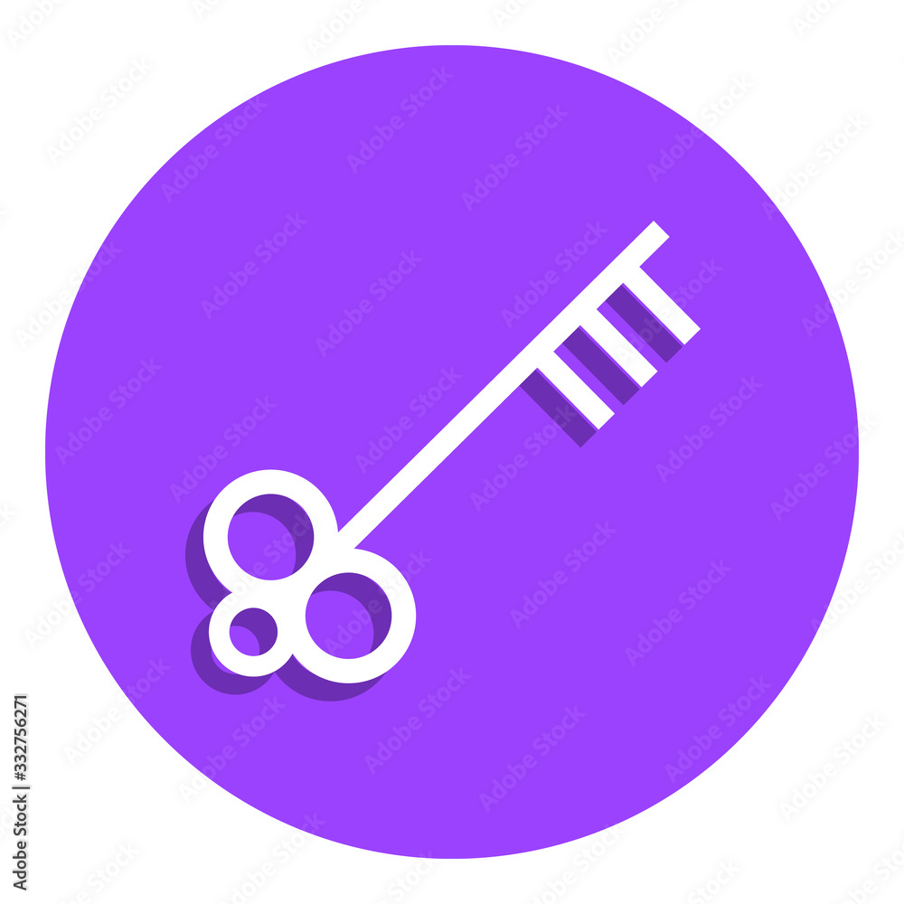 Poster key badge icon. simple glyph, flat vector of web icons for ui and ux, website or mobile application