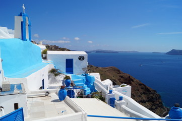 greek church in santorini greece
