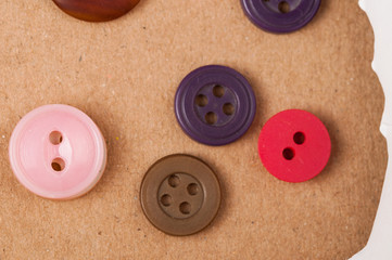 Clothes button isolated on white background. Copy space