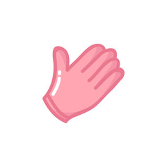 latex gloves doodle icon, vector illustration