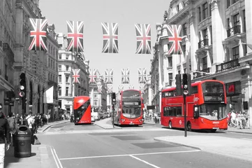 Foto op Canvas bus on the road in London © Line