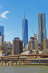 Naklejka premium View of Lower Manhattan in New York