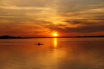 sunset on the sea