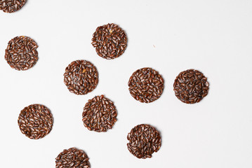 keto flax crackers, top view