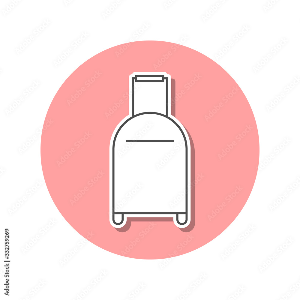 Poster suitcase sticker icon. simple thin line, outline vector of web icons for ui and ux, website or mobil