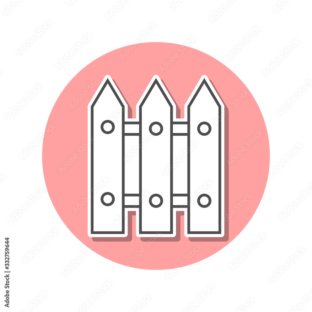 Aufkleber garden fence sticker icon. simple thin line, outline vector of web icons for ui and ux, website or m