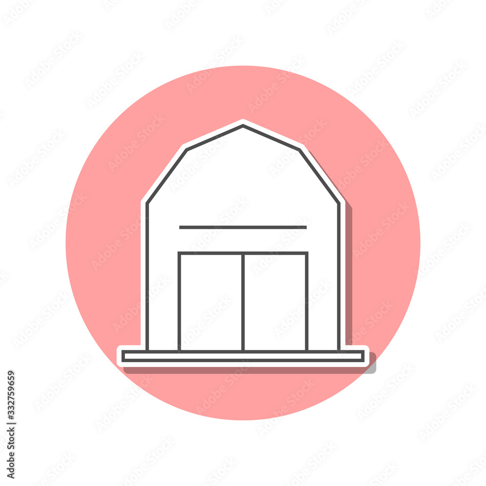 Poster barn sticker icon. simple thin line, outline vector of web icons for ui and ux, website or mobile ap