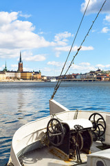 View of old town - Gamla Stan from the harbor, Stockholm, Sweden