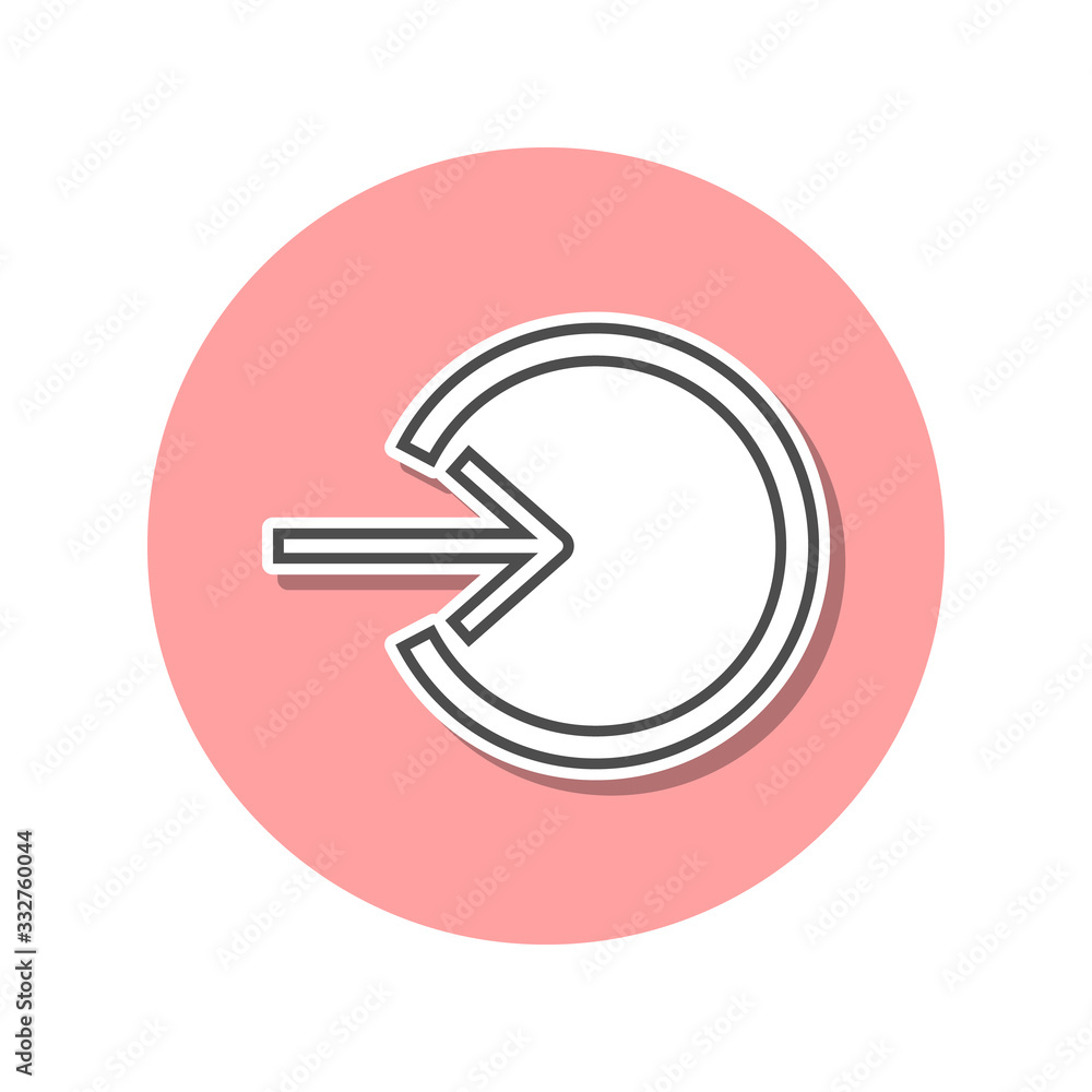 Poster entrance sign sticker icon. simple thin line, outline vector of web icons for ui and ux, website or 
