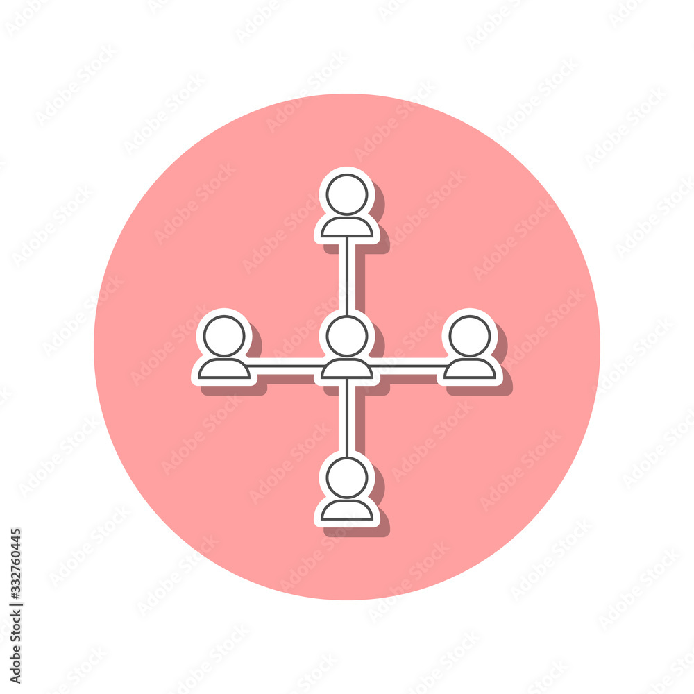 Poster communication of staff sticker icon. simple thin line, outline vector of web icons for ui and ux, we