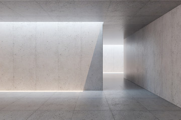 blank concrete space interior, 3d rendering - 332760475