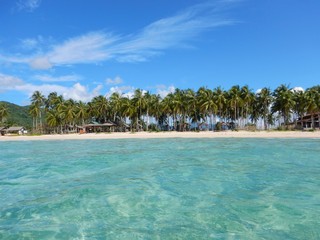 Ocean next to the beach of Siquijor, Philippines
