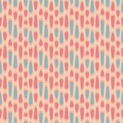 Abstract colorful drops. Vector spotty seamless pattern.