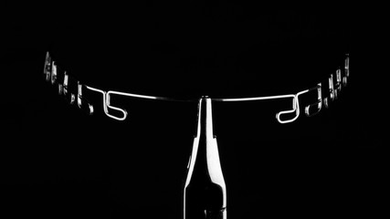 multi-loop ortho arc on a black background in a special dental instrument