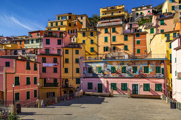 Fototapeta na wymiar Riomaggiore village in Cinque Terre, Liguria, Italy