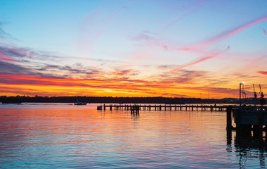 Beautiful sunset in Southampton