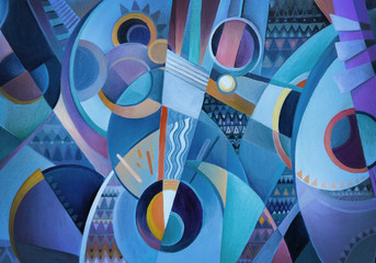 Music background, sound, handmade painting, music abstract, subject