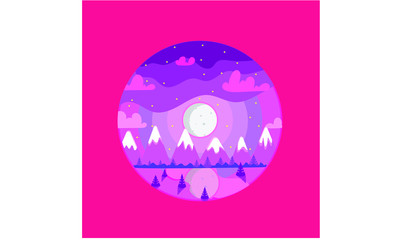 Purple magical landscape
