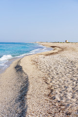 Fototapeta na wymiar Sunny day at Ai Giannis (Gyra) beach on the island of Lefkada, Greece