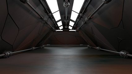 Obraz premium Space environment, ready for comp of your characters.3D rendering