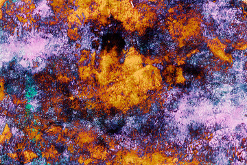 Naklejka na ściany i meble Abstract texture hand painted watercolor. Multicolor background.