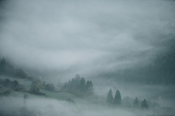 fog in mountains