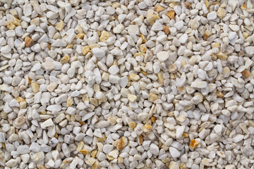 Breakstone background. Road gravel. Gravel texture. Crushed Gravel background.  Break stones on construction site. Seamless texture of white stones or gravel