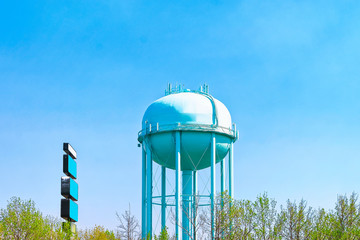 Water tank storage in road in Maryland State
