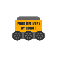 food delivery robot modern techhology online vector