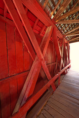 Inside the last covered bridge in South Carolina.