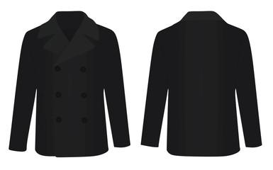 Men elegant coat, vector 