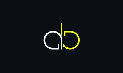 AB BA A B Letter Logo Alphabet Design Template Vector