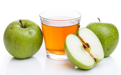 Glass of apple juice
