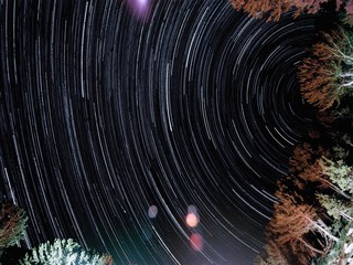 Star Trail Night Sky Galaxy Wind River Range Astrophotography Long Exposure