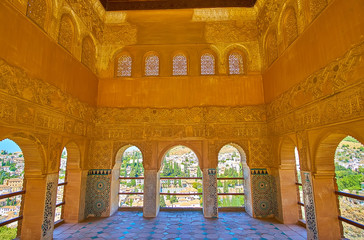 Interior of Partal palace, Alhambra, Granada, Spain