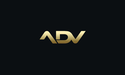 ADV A D V Letter Logo Alphabet Design Template Vector