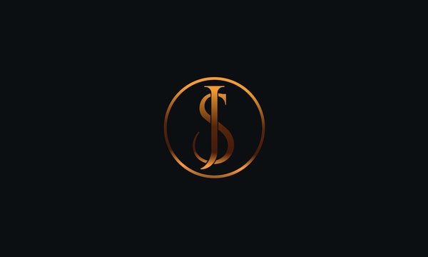 JS SJ J S Letter Logo Alphabet Design Template Vector